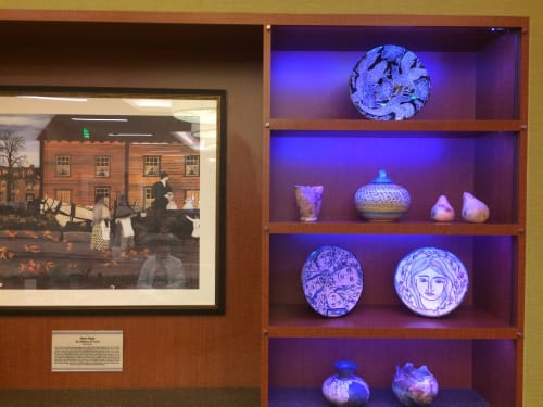 Orange Regional Medical Center Pottery Display | Vases & Vessels by East Ridge Pottery LLC | Orange Regional Medical Center in Middletown