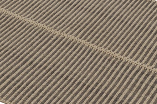 Rug & Kilim’s Accent Kilim, Square Rug in Textural Slate | Rugs by Rug a