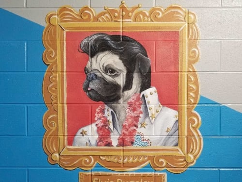 Elvis Pugsley | Murals by Aerica Raven | Bark & Zoom in Del Valle