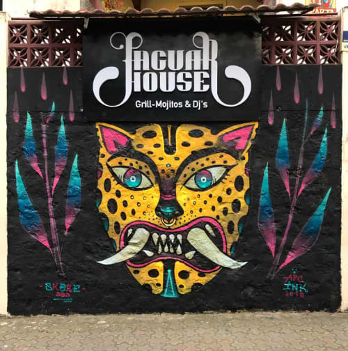 Jaguar House | Murals by Skore999 | Jaguar House in Baños de Agua Santa