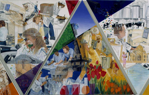Bridging the World | Oil And Acrylic Painting in Paintings by Trena McNabb | Banner Pharmacaps Inc in High Point