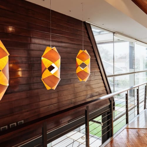 Kokon Lighting-Pendant Light-Wood Veneer Lamp Manually | Pendants by Traum - Wood Lighting