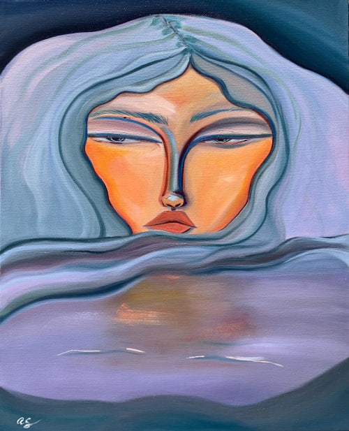 Surface Level - The Self Reflection Collection | Oil And Acrylic Painting in Paintings by Amy Straley