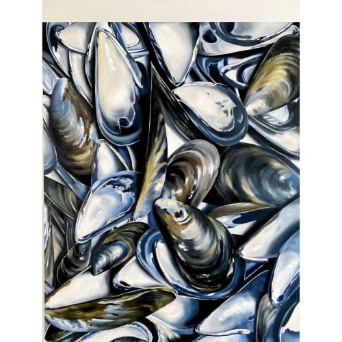 GROUPING SERIES// Mussel Mass | Paintings by Renee Levin