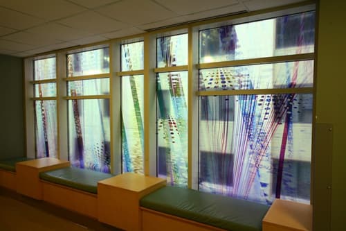 Winter, Summer, Fall and Spring Window | Art & Wall Decor by Kate Sweeney | Harborview Medical Center in Seattle