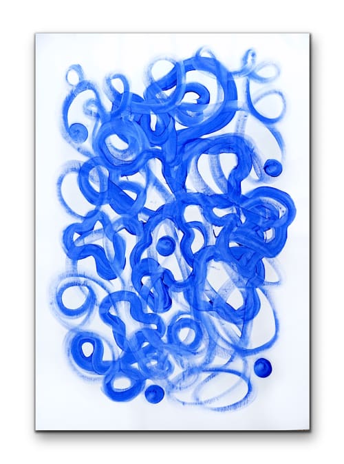 Levitation | 41x29 | Large Abstract Ultramarine | Oil And Acrylic Painting in Paintings by Jacob von Sternberg Large Abstracts