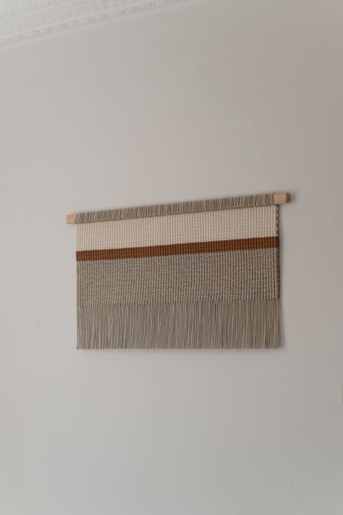 Earth tapestry with the stripe | Wall Hangings by Versh Gallery
