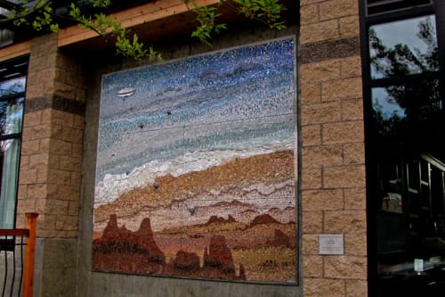 Invasion of the FoundFacians | Public Mosaics by Kate Jessup | Saturn Building in Seattle
