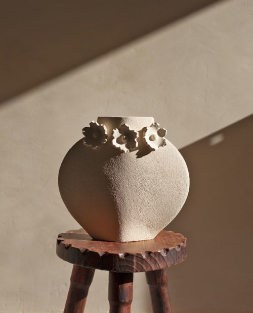 Ceramic Vase 'Sculptural Flowers' | Vases & Vessels by INI CERAMIQUE