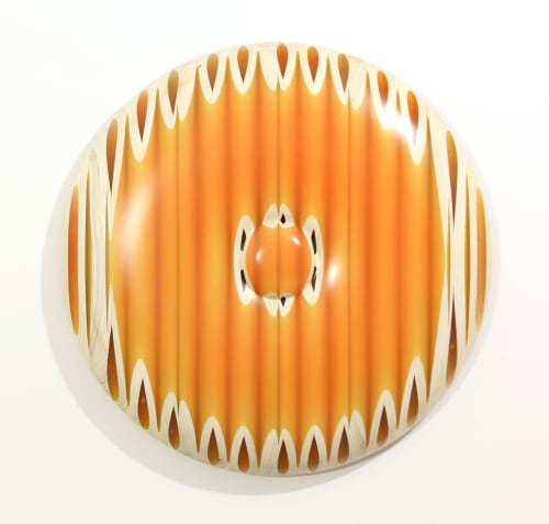 Long Shadow Series 26 (ash pale with orange sunset vertical) | Sculptures by Todd McCollister