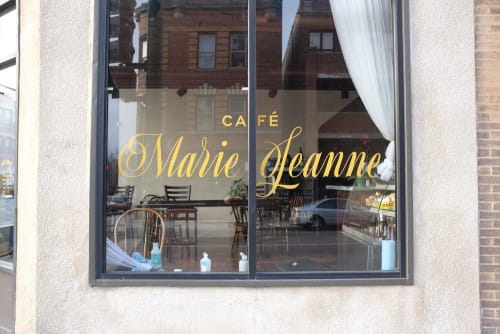 Storefront Logo | Signage by Finer Signs | Café Marie-Jeanne in Chicago