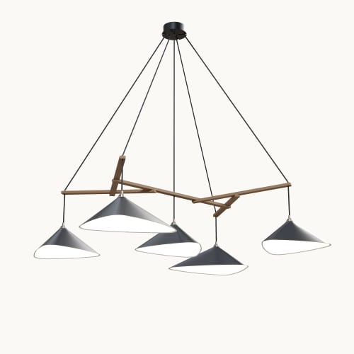 Emily Group of Five Pendant Light – Anthracite Semi-Matte | Pendants by Daniel B