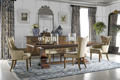 Extending Dining Table in Country Walnut | Furniture by Jonathan Charles Fine Furniture