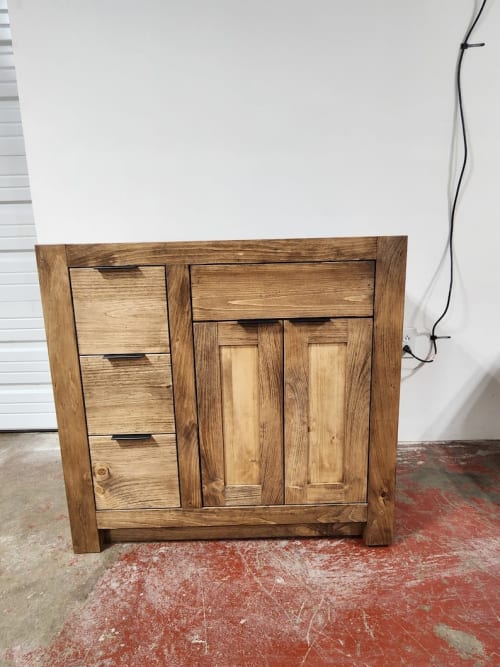 Custom Single Sink Vanity | Furniture by Limitless Woodworking