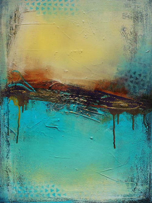 Day Break Kisses | Oil And Acrylic Painting in Paintings by Tara Catalano Studios