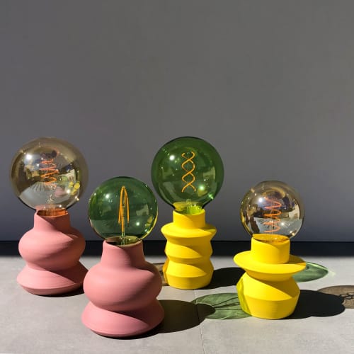 Zig Zag Lamp - Pink | Lamps by niho Ceramics