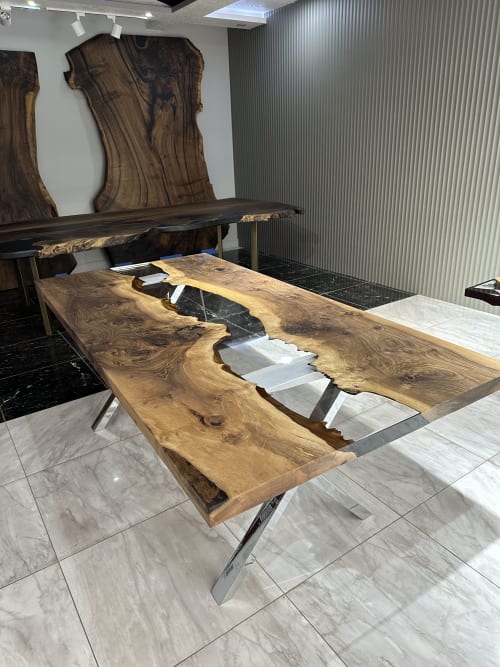 Wood And Epoxy Dining Table - River Table - Epoxy Table | Tables by Tinella Wood