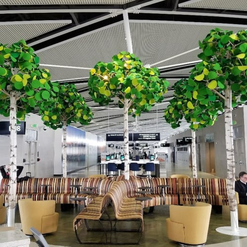 Acoustic Forest | Furniture by Green Furniture Concept | Detroit Metropolitan Wayne County Airport in Detroit