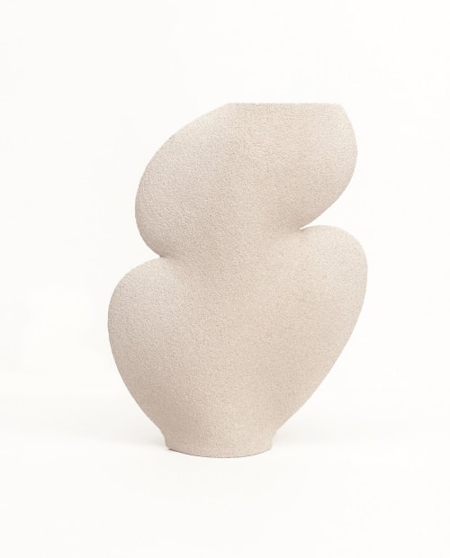 Ceramic Vase 'Ellipse N°1 - White' | Vases & Vessels by INI CERAMIQUE