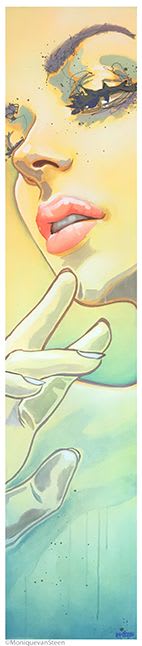 Pop art nouveau paintings "Intuition Knows" (Sold) | Oil And Acrylic Painting in Paintings by Monique van Steen