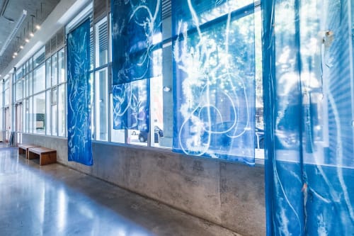 Sea Forest Series 1 - 6 | Embroidery in Wall Hangings by Ann Holsberry | David Brower Center in Berkeley