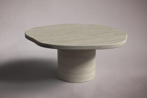 Viola Travertine Coffee Table | Tables by HamamDecor LLC