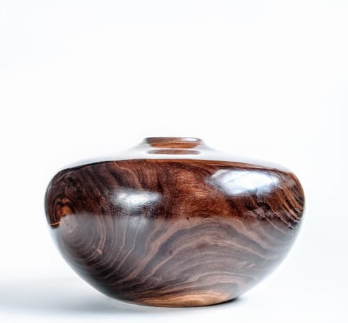 Walnut Form With Copper Streak | Vases & Vessels by Protean Woodworking