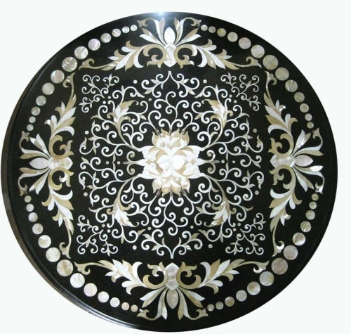 Black marble table, side table, coffee table, tabletop | Tables by Innovative Home Decors