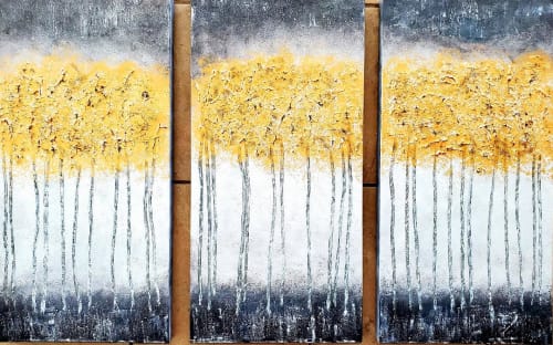 Golden Birches | Paintings by Liz Johnston