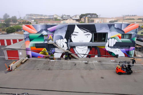 Nathan Brown x Casey Kawaguchi - WeFest - Sand City, CA | Murals by Nathan Brown