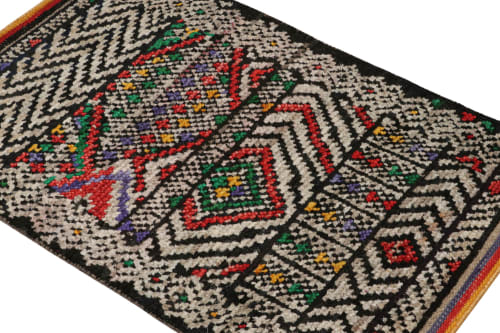 Rug & Kilim’s Moroccan Rug with Polychromatic Geometric | Rugs by Rug and Kilim