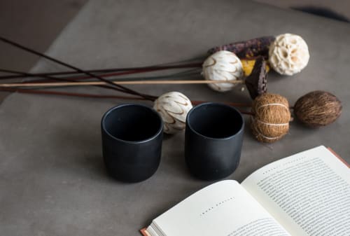 Black Matte Stoneware Coffee Tumbler | Cup in Drinkware by Creating Comfort Lab