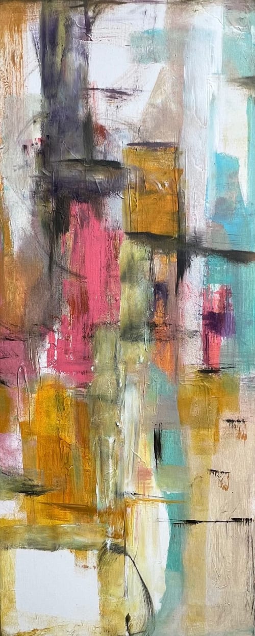 "Modern Pastoral" | Oil And Acrylic Painting in Paintings by Shirly Maimom Art