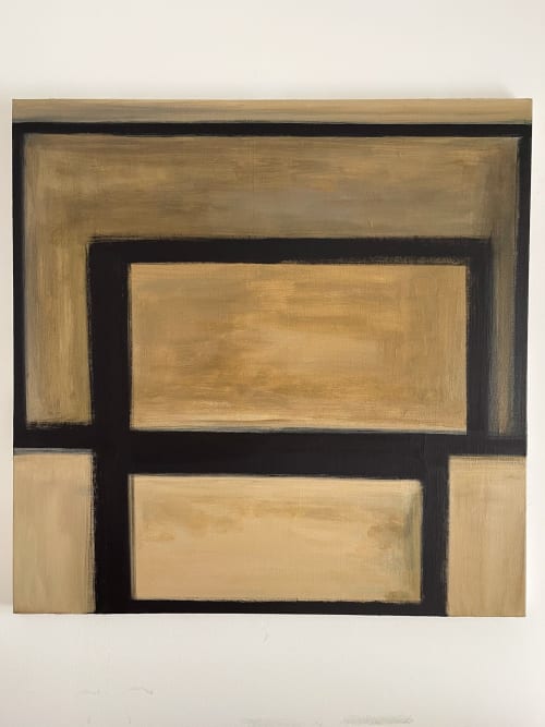 Right down the line , 24 x 24 original painting | Oil And Acrylic Painting in Paintings by Marilyn Bean