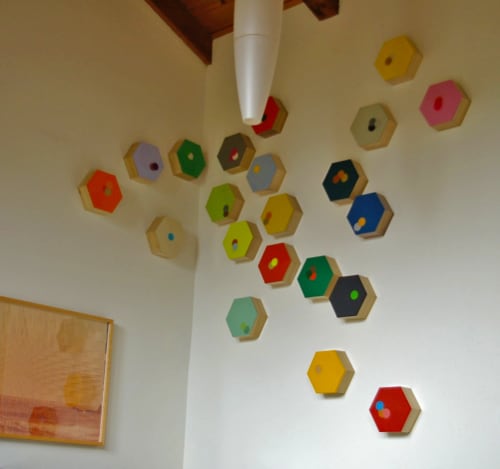 Hexagon installation | Paintings by Kelly DeFayette