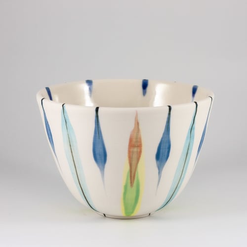 Porcelain 'Tulips' bowl | Vase in Vases & Vessels by Kyra Mihailovic Ceramics