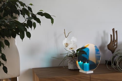 Onnda Flame Collection Kit - Dichroic Glass Marble | Candle Holder in Decorative Objects by Catrinel Săbăciag