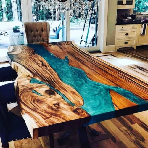 Epoxy Dining Table, Epoxy Resin Table, Epoxy Wood Table, | Tables by Innovative Home Decors
