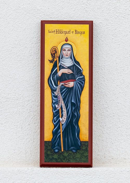 St Hildegard of Bingen - Print on Icon Board | Art & Wall Decor by Ruth and Geoff Stricklin (New Jerusalem Studios)