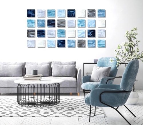 "Cool & Crisp" Glass Wall Sculpture | Wall Hangings by Karo Studios