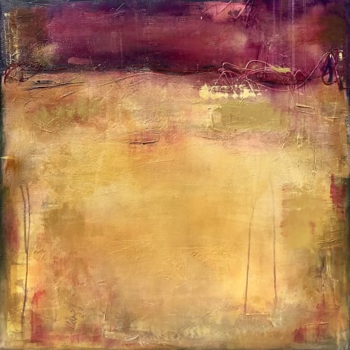 Cabernet Sunset | Oil And Acrylic Painting in Paintings by Tara Catalano Studios