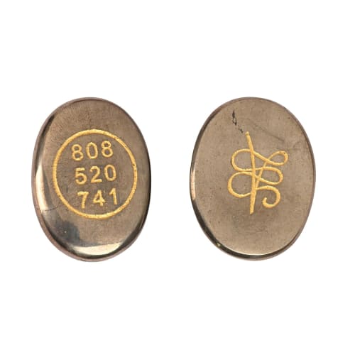 Pyrite Zibu Coin for Prosperity, Abundance & Good Luck | Decorative Objects by Serein Wellness LLC