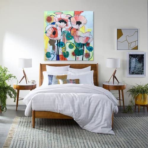 "Poppies in Summer" Floral Painting | Paintings by Mandy Martin Art