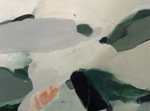 Green Abstract Painting in Floater Frame- After the Rain | Oil And Acrylic Painting in Paintings by Arohika Verma | First & Main Design Market in Bothell