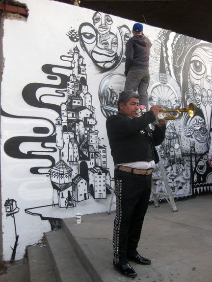 MEXICO, 2011 | Street Murals by PERU143 | Linea Tijuana in Tijuana