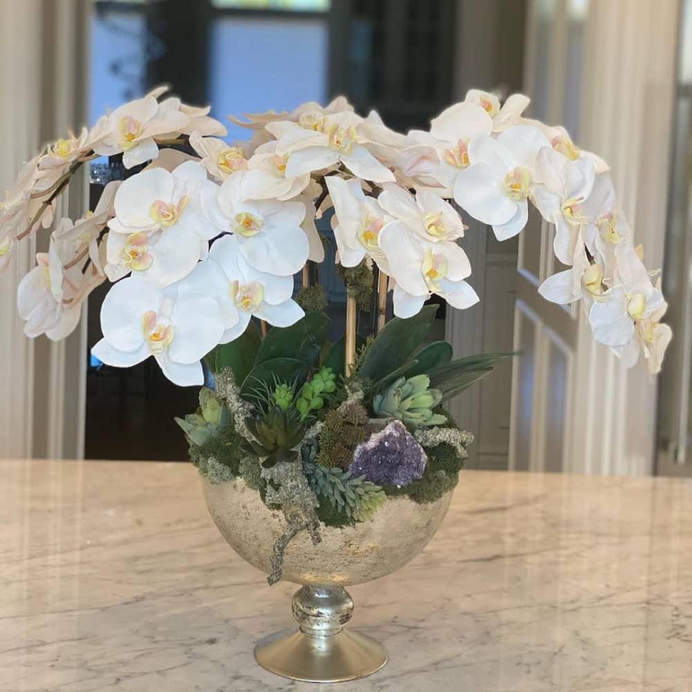 Signature Silk Orchid Arrangement by Fleurina Designs | Wescover Floral ...