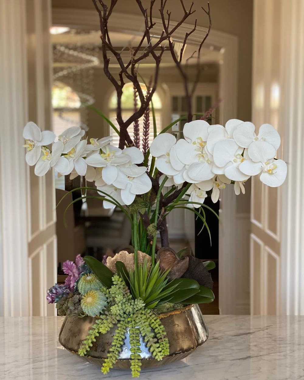Silk Orchid Arrangement by Fleurina Designs | Wescover Floral Arrangements