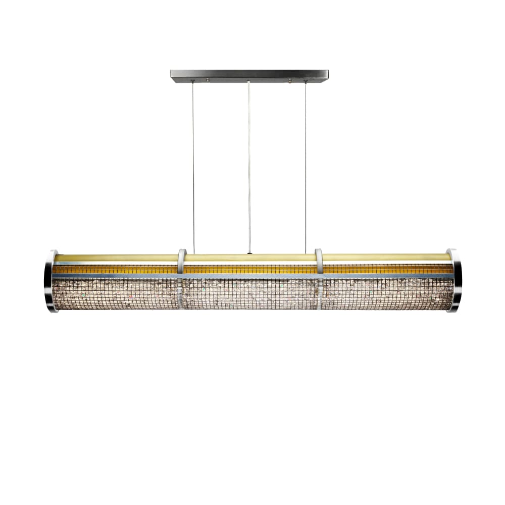 Crystal Cage LED Linear Suspension Chandelier Gold by Michael McHale ...