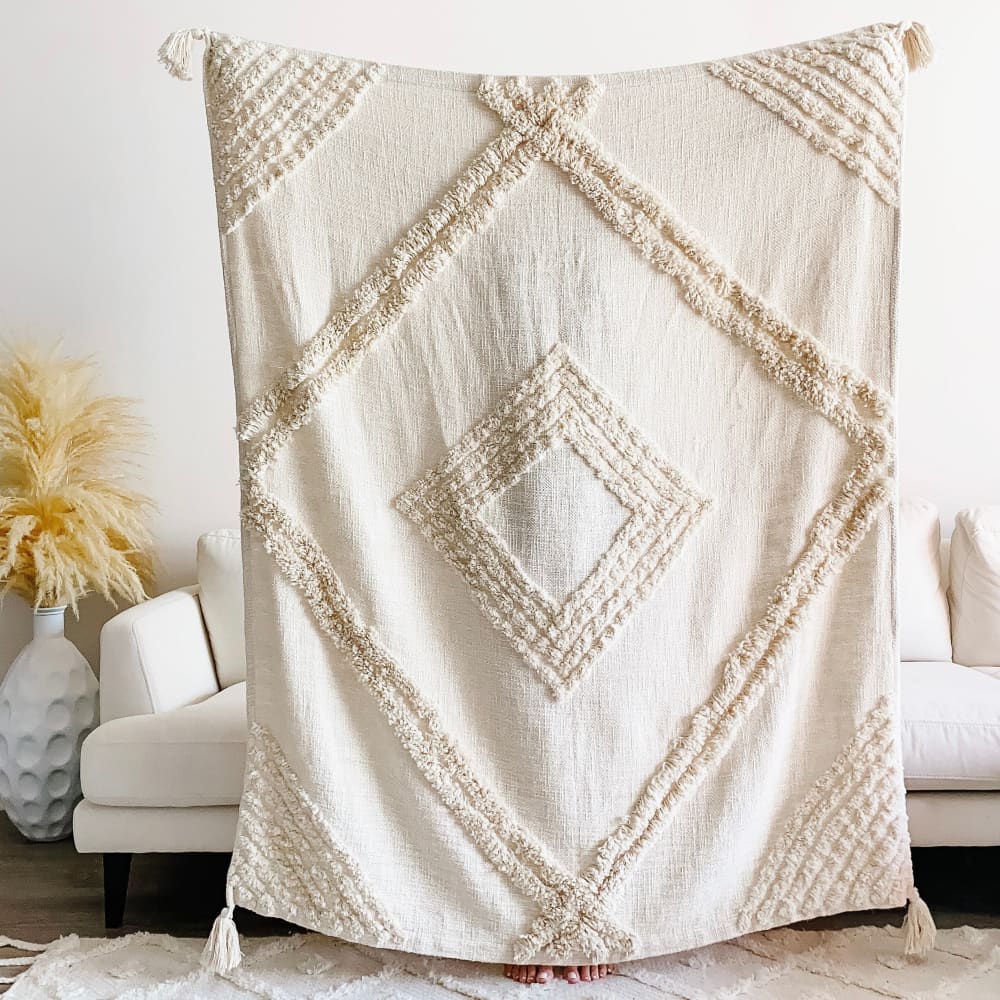 Ava Throw Blanket by Busa Designs | Wescover Linens & Bedding