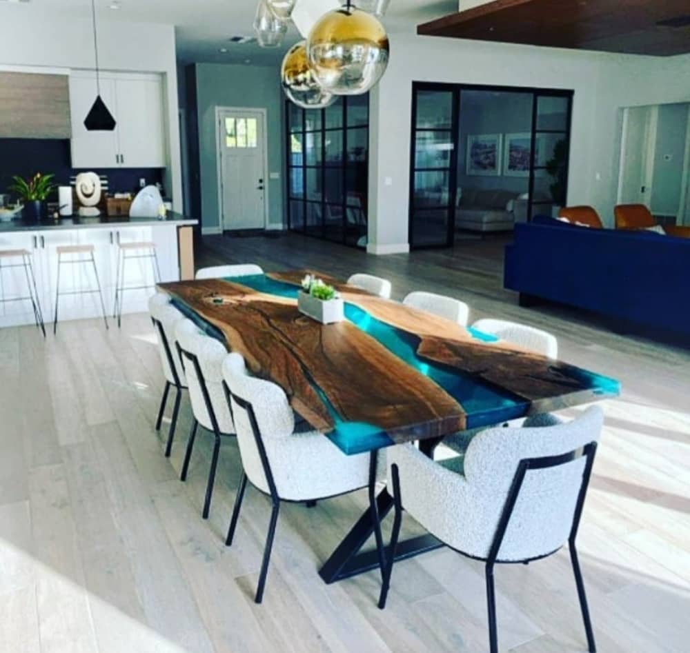 Custom Order Epoxy Resin Table - Epoxy Resin Dining Table by ...